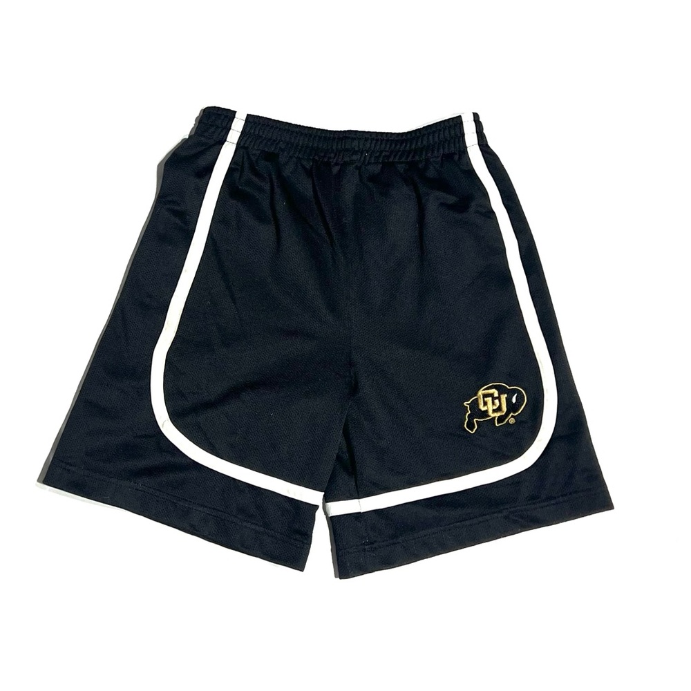 Boys CU Colorado buffaloes Black Athletic Shorts with Logo
